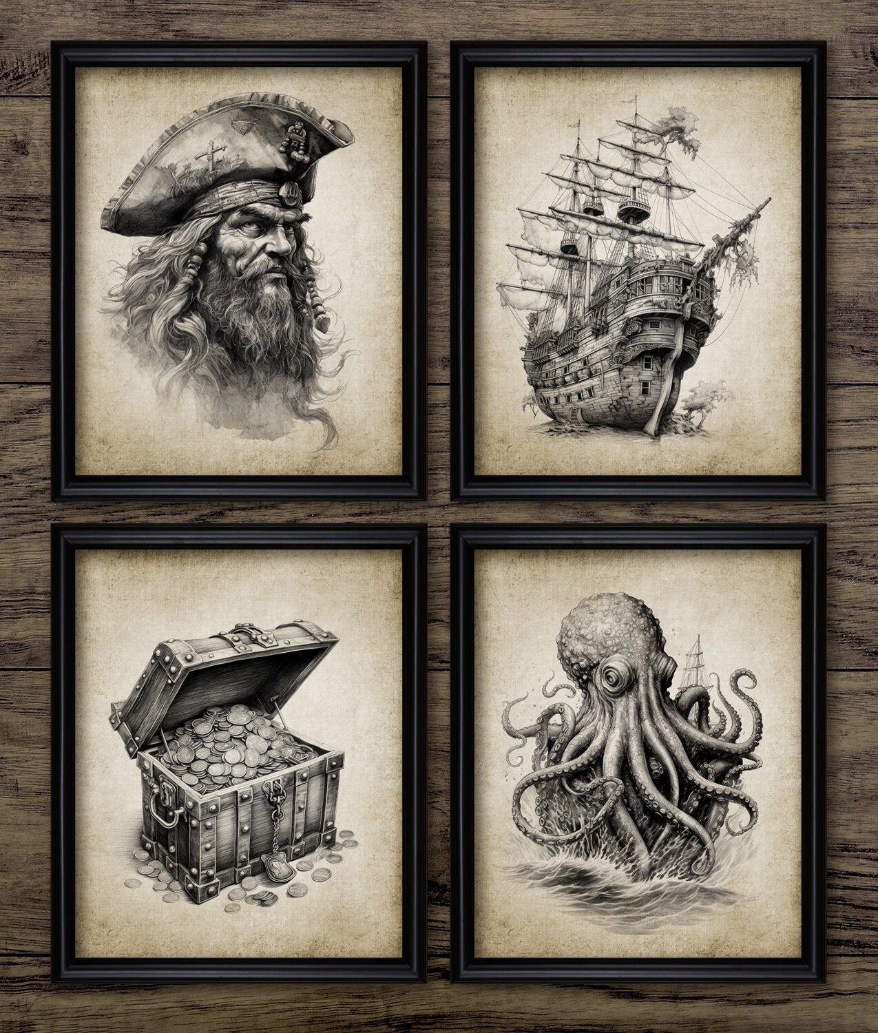 Pirate Kraken Art 