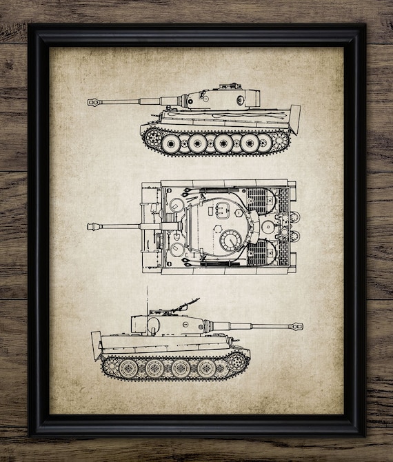 WW2 German Tiger Tank Poster Print