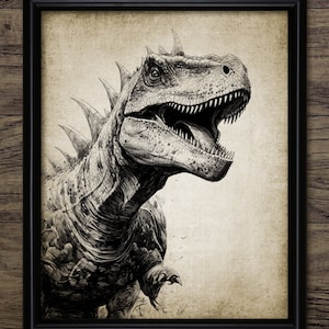 Dinosaur Wall Art, Printable Dinosaur, Scary Dinosaur, Paleontology, Natural History, Dinosaur Bedroom Wall Art #4122 INSTANT DOWNLOAD