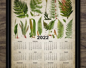 Fern Calendar | Etsy
