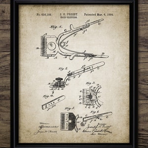 Hair Clipper Wall Art, Printable Barber Shop, Hairdresser, Hair Style, Retro Hairdresser, Fashion, Grooming #1464 INSTANT DOWNLOAD