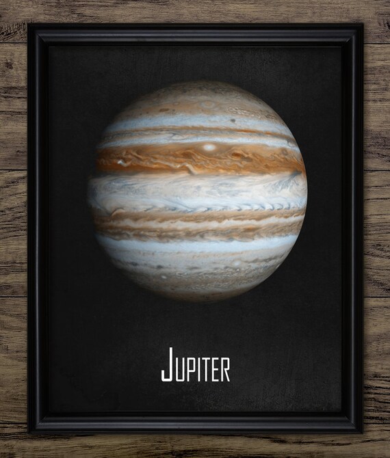 Jupiter Wall Art Print Solar System Jupiter Poster Etsy