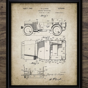 Classic American Car Wall Art, Printable Military Vehicle Design, World War 2 Infantry Car, Soldier, Army Jeep #1242 INSTANT DOWNLOAD