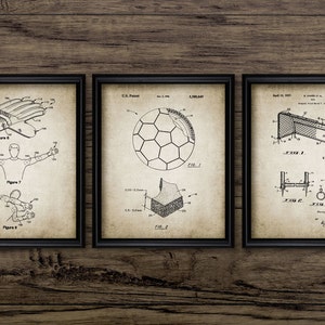 Soccer Wall Art Set Of 3, Printable Soccer, Goalkeeper Gloves, Soccer Field, Football Team, Soccer Ball, Goal, Net #834 INSTANT DOWNLOAD