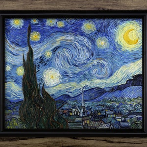 The Starry Night Wall Art, Printable Vincent van Gogh Painting, Star Bedroom Wall Art, Stars Painting, Star Theme #3221 INSTANT DOWNLOAD