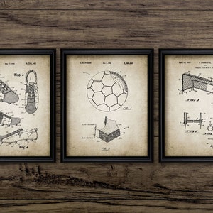 Football Wall Art Set Of 3, Printable Soccer, Football Pitch, Soccer Field, Football Art, Football Team, Soccer Ball #833 INSTANT DOWNLOAD