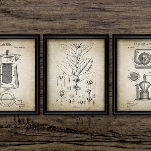 Vintage Coffee Making Wall Art Set of 3 Coffee Percolator Etsy
