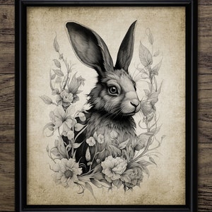 Cute Bunny Wall Art, Printable Bunny, Rabbit Wall Art, Rabbit Print, Cute Rabbit Nursery Wall Art, Baby Room Art #4305 INSTANT DOWNLOAD