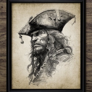 Pirate Wall Art, Printable Pirate Art, Pirate Bedroom, Pieces Of Eight, Pirate Ship, Treasure, Skull And Crossbones #4154 INSTANT DOWNLOAD