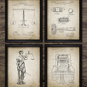 4er Set Attorney Lady Justitia, Richtwaage, Richterhammer,Anwälte, Barrister, Richter, Gericht, Juristische Personen, Waage #3014 INSTANT DOWNLOAD