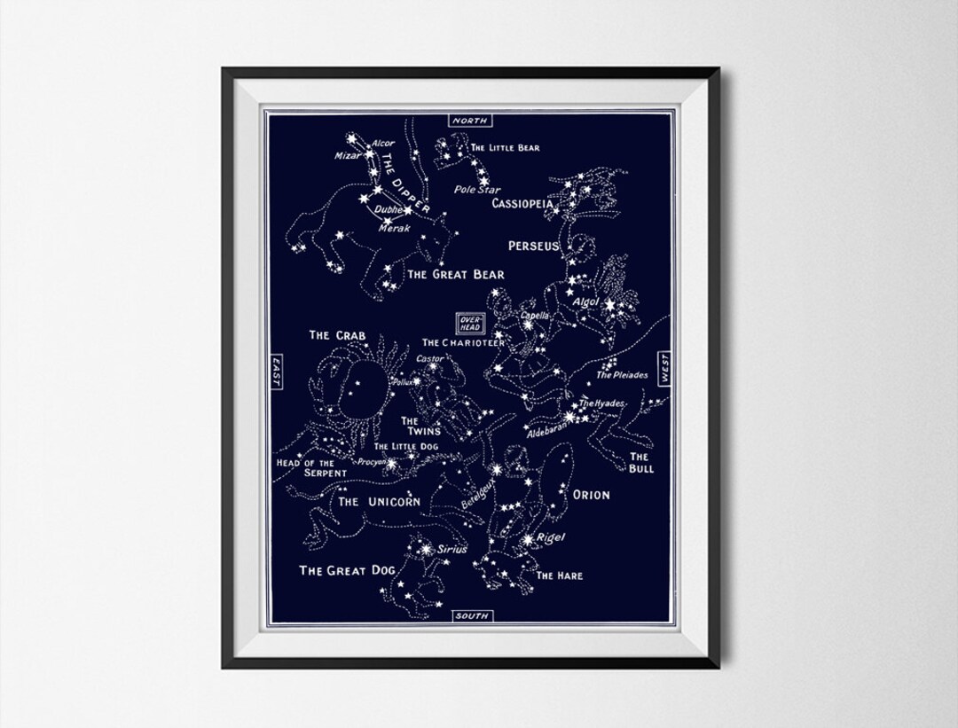 Constellations Wall Art, Printable Astronomy, Star Constellations ...