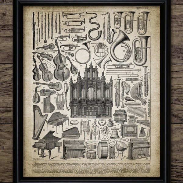 Music Instrument Art Etsy