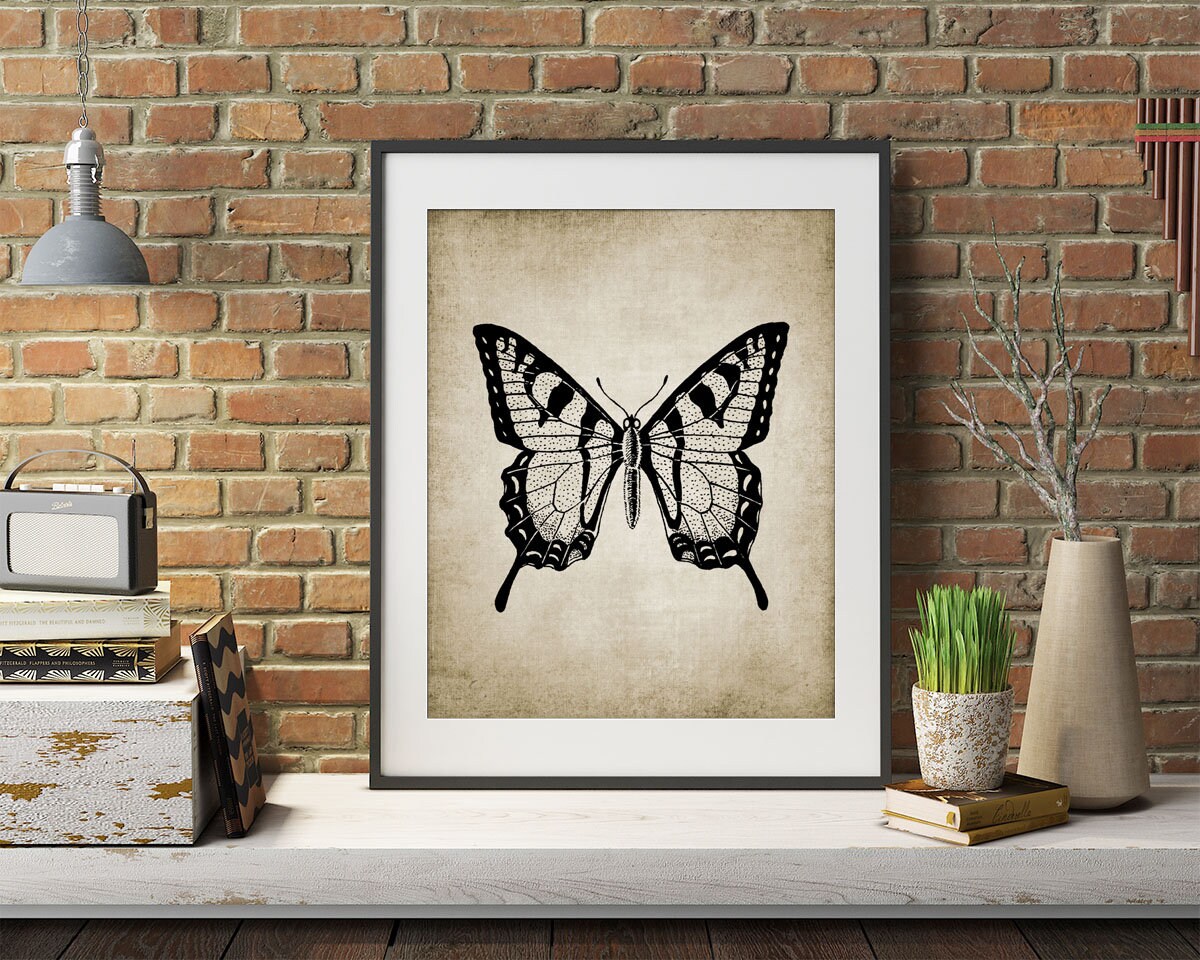 Butterfly Wall Art Printable Butterfly Rustic Decor | Etsy