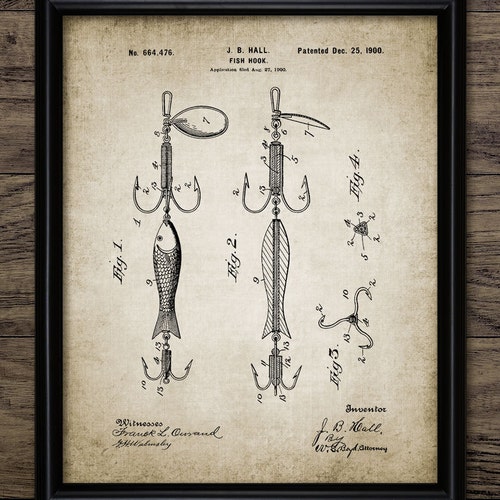 Vintage Fishing Lure Print Fishing Lure Illustration Etsy