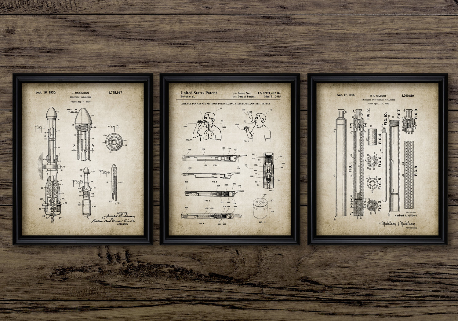 Vaping Wall Art Set of 3, Printable Electronic Cigarette Invention, E  Cigarette, Vape Pens #4484 INSTANT DOWNLOAD - Etsy