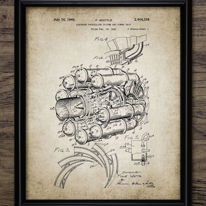 Jet Engine Design Wall Art, Printable 1946 Frank Whittle Jet Invention, British Jet Aircraft Engine Design, Aviation #913 INSTANT DOWNLOAD