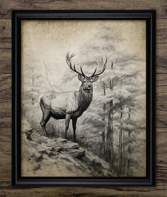 Monarch of the Glen Stag Wall Art Printable Stag Deer Buck Deer