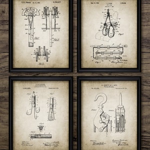 Rock Climbing Wall Art Set Of 4, Printable Bouldering, Mountain Climbing, Mountaineering, Alpine, Aid Climbing #3237 INSTANT DOWNLOAD
