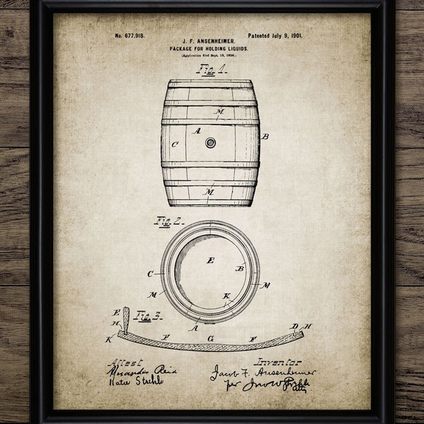 Whiskey Barrel Wandkunst, Druckbares 1901 Whisky, Bourbon Whiskey, Whiskey Shot Glas, Tennessee, Bar, Pub, Taverne #1238 INSTANT DOWNLOAD