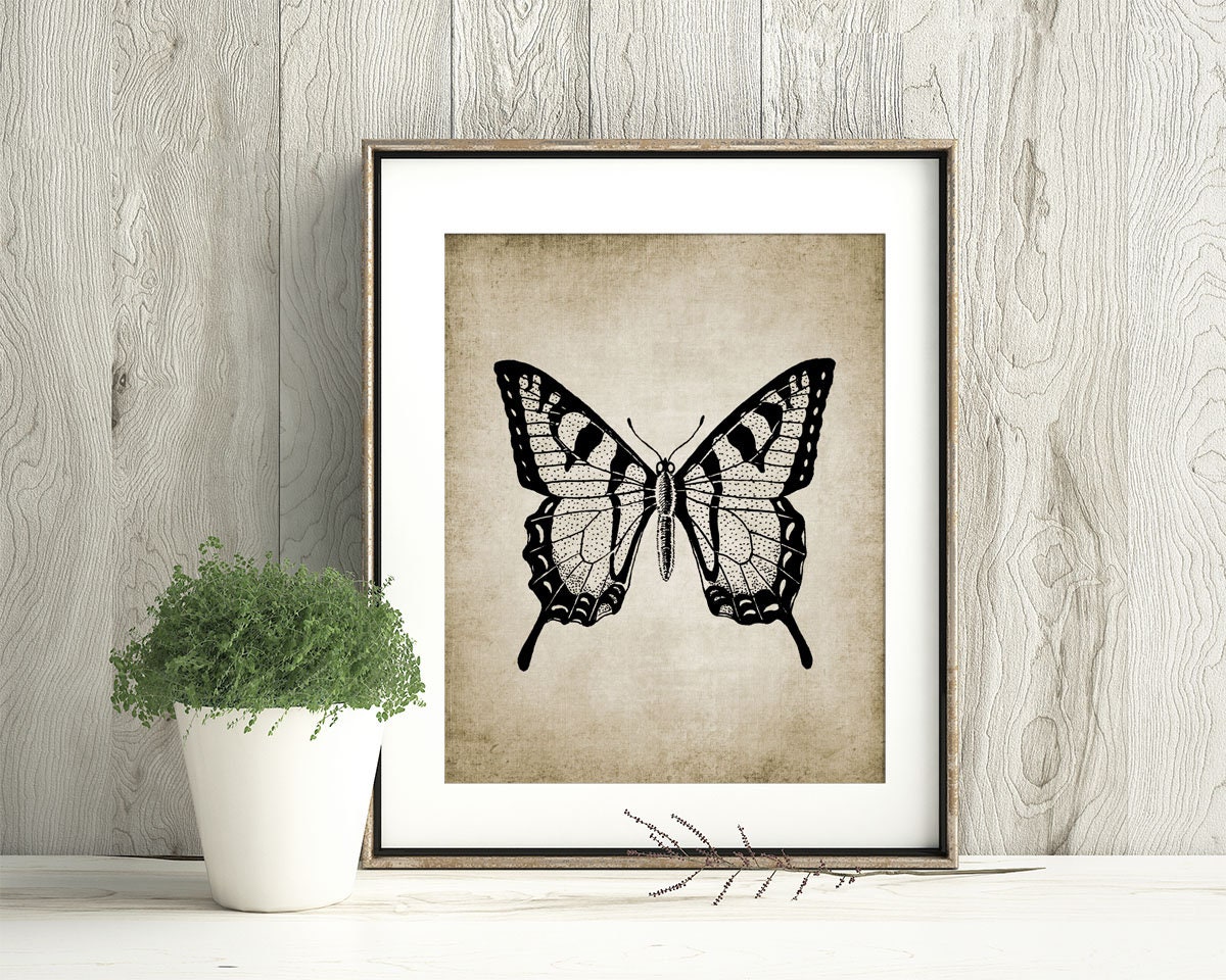 Butterfly Wall Art Printable Butterfly Rustic Decor | Etsy