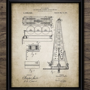 Vintage Oil Drilling Rig Wall Art, Printable Oil Rig, Oil Industry, Natural Gas, Petroleum #965 INSTANT DOWNLOAD