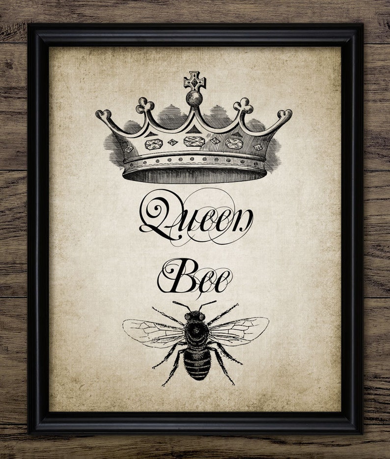 Queen Bee Wall Art Printable Queen Bee Decor Queen Bee Etsy Canada