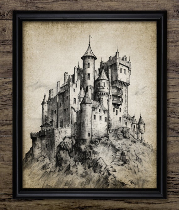 Château-fort  Fantasy castle, Castle art, Castle drawing