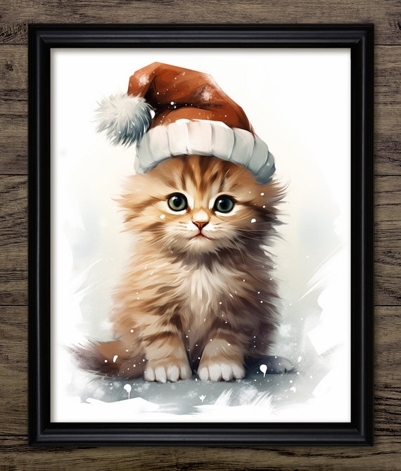 Cat christmas hat hot sale