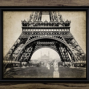 Vintage Eiffel Tower Print - Vintage View Of Paris - Paris City Print - France - Printable Art - Single Print #809 - INSTANT DOWNLOAD