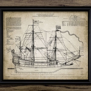 Galleon Warship Design Wall Art, Printable Warship, Sailing Ship, Nautical, Ocean, Man O War, Navy Warship #529 INSTANT DOWNLOAD