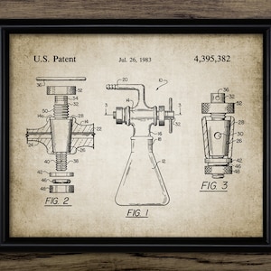Impresión de patente de equipo de química - Diseño de equipo de laboratorio - Decoración científica - Estudiante de química - Impresión única n.° 2223 - DESCARGA INSTANTÁNEA
