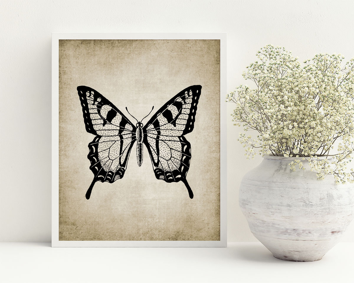 Butterfly Wall Art Printable Butterfly Rustic Decor | Etsy