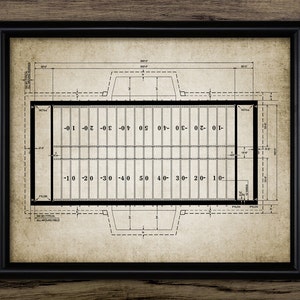 The Gridiron, Printable American Football Field Wall Art, Superbowl, Sports Field, Playing Field #2014 INSTANT DOWNLOAD