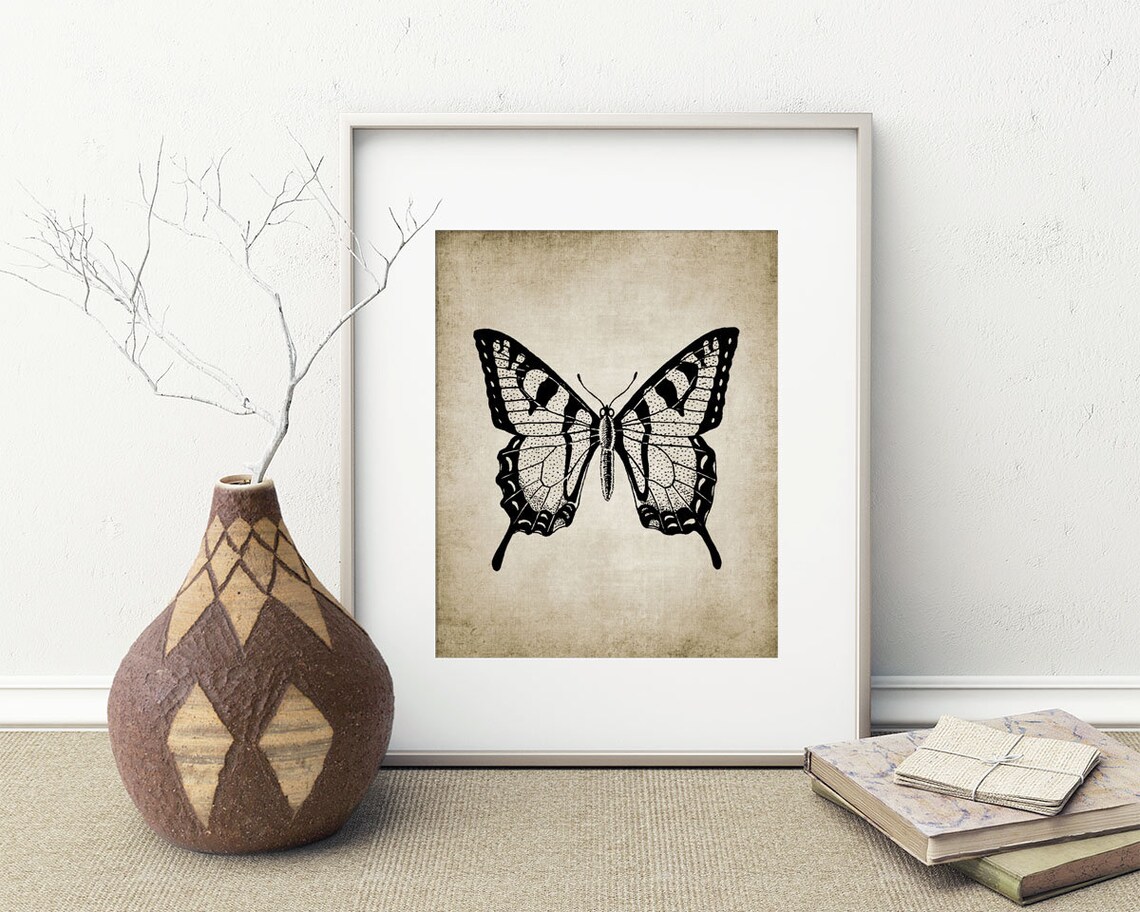 Butterfly Wall Art Printable Butterfly Rustic Decor - Etsy