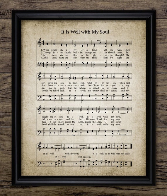 It is Well With My Soul Lyrics Wood-engraved Bookmark Hymns 