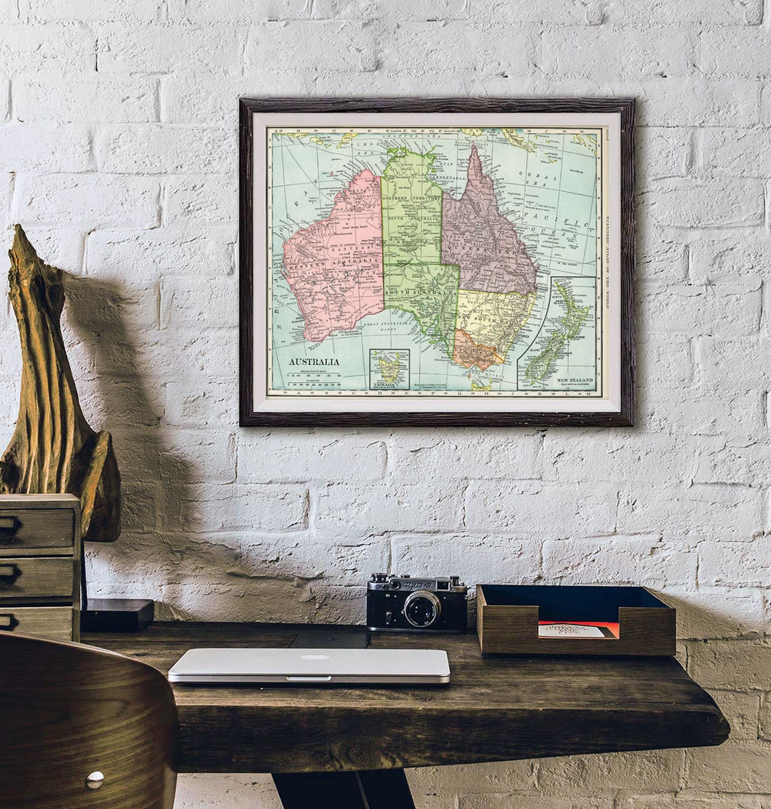 Map of Australia & New Zealand, Printable Map of Australia, New Zealand ...