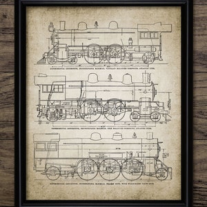 Pennsylvania Railroad Wall Art, Printable Steam Locomotive Design, Railroad Enthusiast, Railway, Steam Trains #315 INSTANT DOWNLOAD