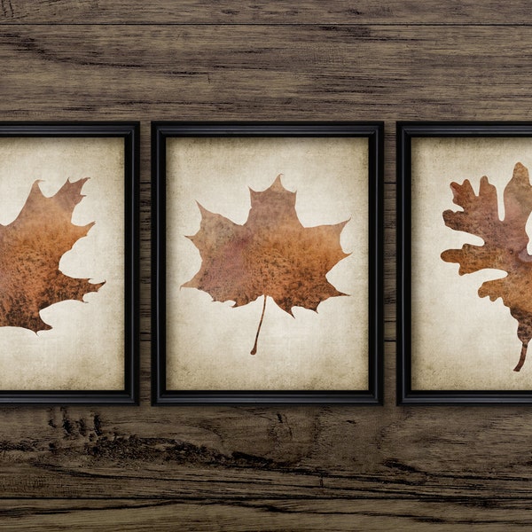 Autumn Leaf Painting Etsy