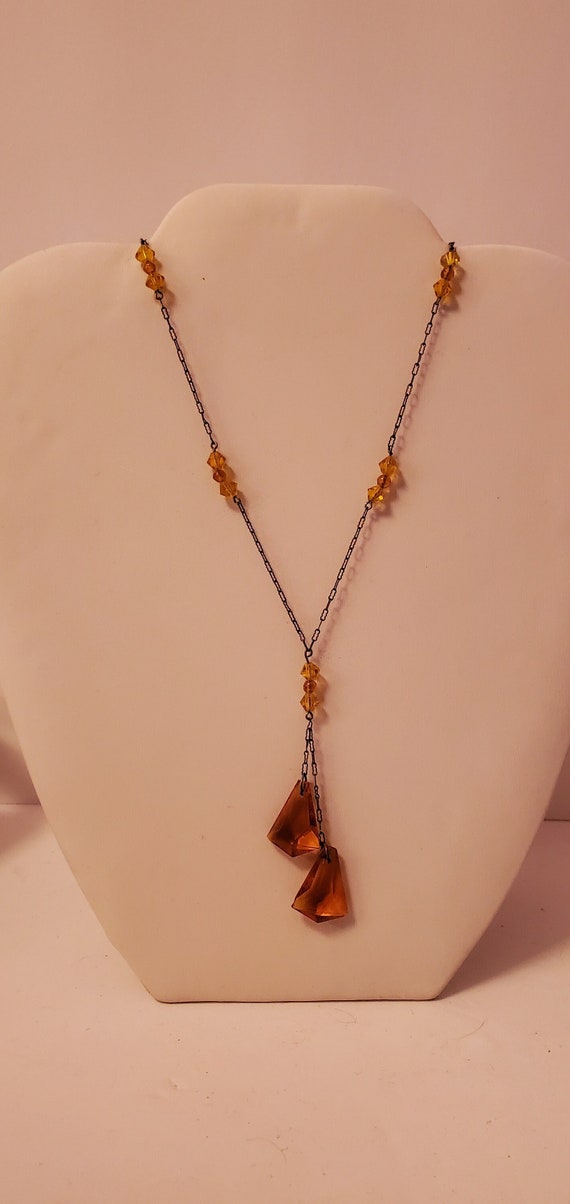 Austrian Crystal Drop Necklace Vintage