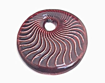 Irish word for Peace on a Red Ceramic Pendant!