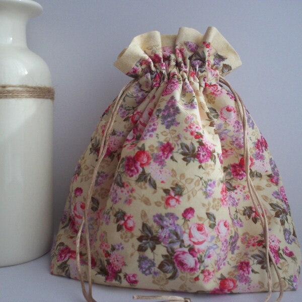 drawstring bag,floral drawstring bag,drawstring pouch,floral drawstring bags,drawstring bag,make up bag,cosmetics bag,bags,manchester,uk,