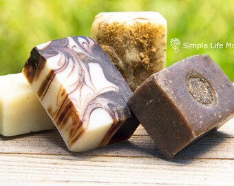 1lb NATURAL HERBAL SOAP, 1 pound your choice- organic, handmade cold processed soap, and essential oils