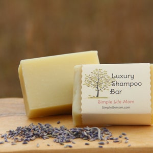 LUXURY SHAMPOO BAR - vegan,  herbal, all natural, organic handmade shampoo bar with lavender essential oil for all hair types