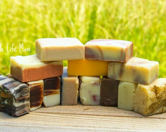 3lbs NATURAL SOAP BARS - 12 handmade soap bars, your choice, wedding favor, baby shower, stocking stuffers, organic, all natural skin care