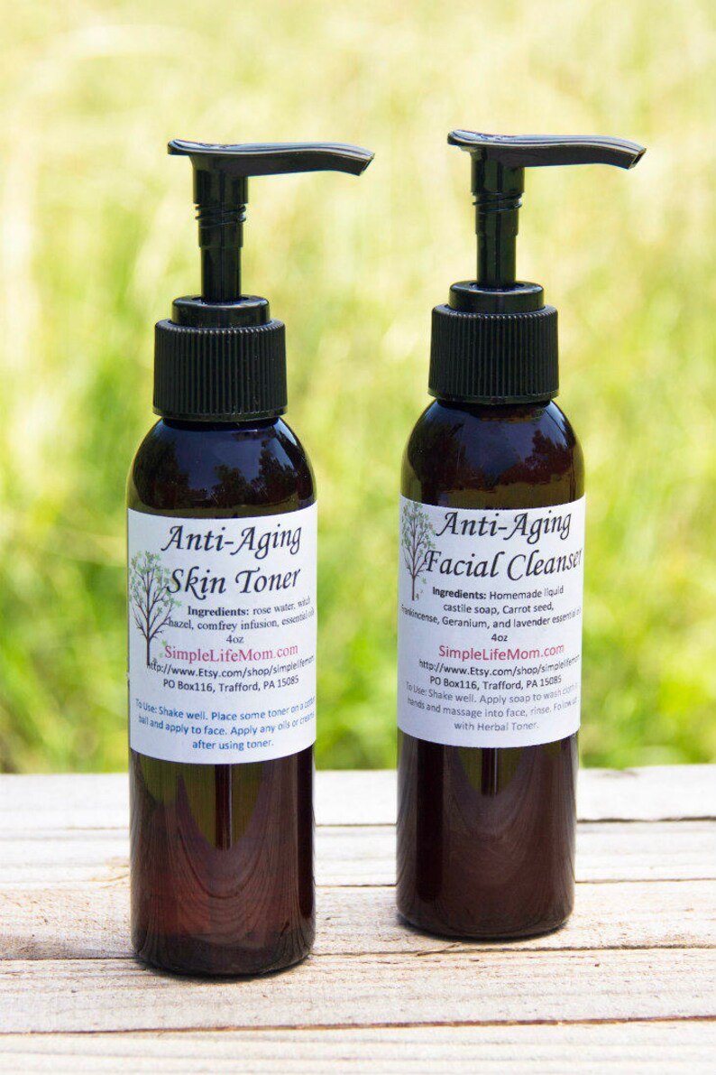 HERBAL CLEANSER & TONER Gift Set Natural Face Wash and Etsy