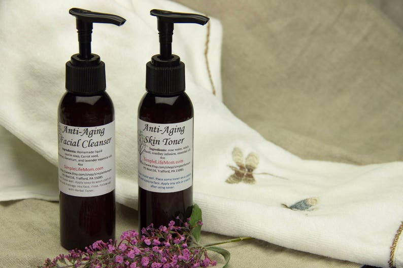 HERBAL CLEANSER & TONER Gift Set Natural Face Wash and Etsy