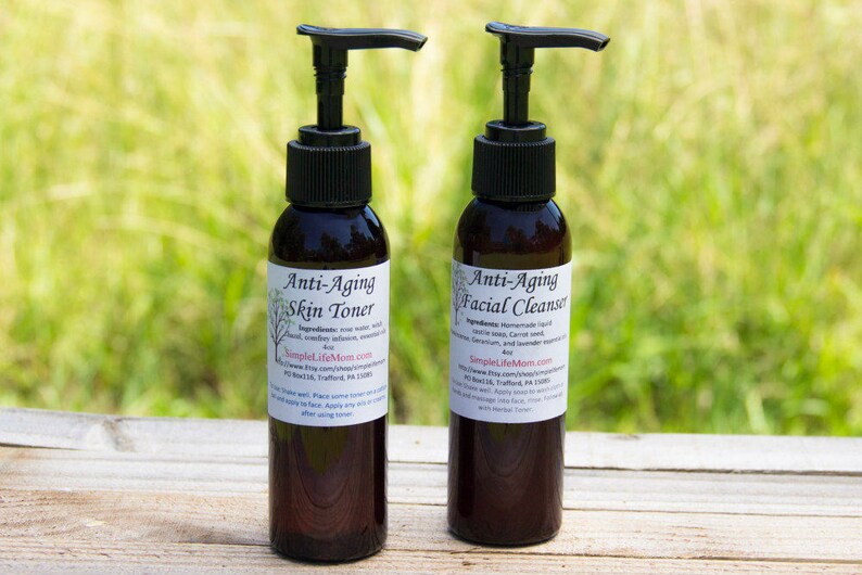 HERBAL CLEANSER & TONER Gift Set Natural Face Wash and Etsy