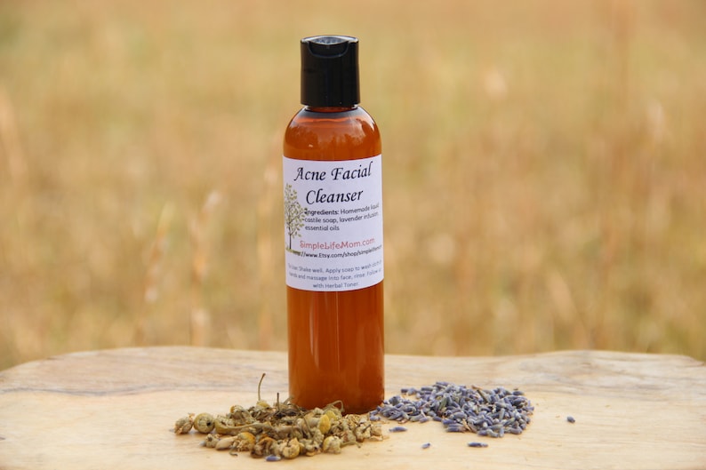 ACNE FACIAL CLEANSER Natural Face Wash with lavender and ...