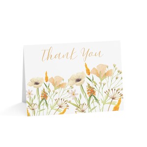 Cartões de agradecimento com design floral, cartão de agradecimento profissional, cartões florais em aquarela, conjunto de cartões de agradecimento, cartões internos em branco