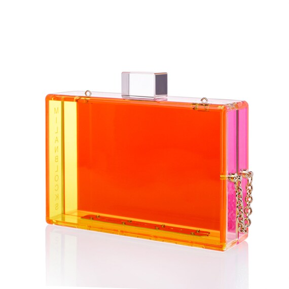 neon green transparent bag